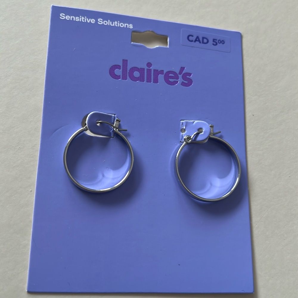 Silver hoop earrings